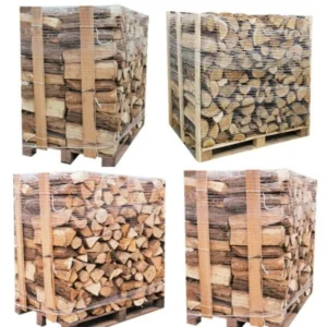Bois de chauffage 4 – Palettes (2 chêne blanc + 2 hêtre/charme) – Bûches de 40cm