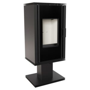 Poêle à bois KOZA Enyo Flat 03 – 6 kW, pivotant, moderne et efficace