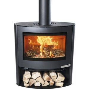 Aduro Poêle 15-2 – Acier noir, 6,5 kW, avec compartiment à bois