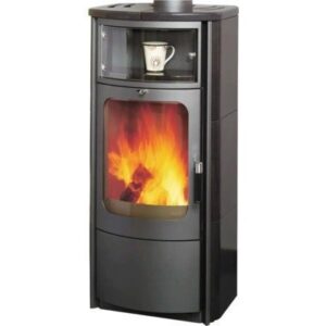 Poêle à bois Hark Opera-B – Céramique noir météore, 7 kW